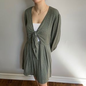 Tie Front Flare Dress